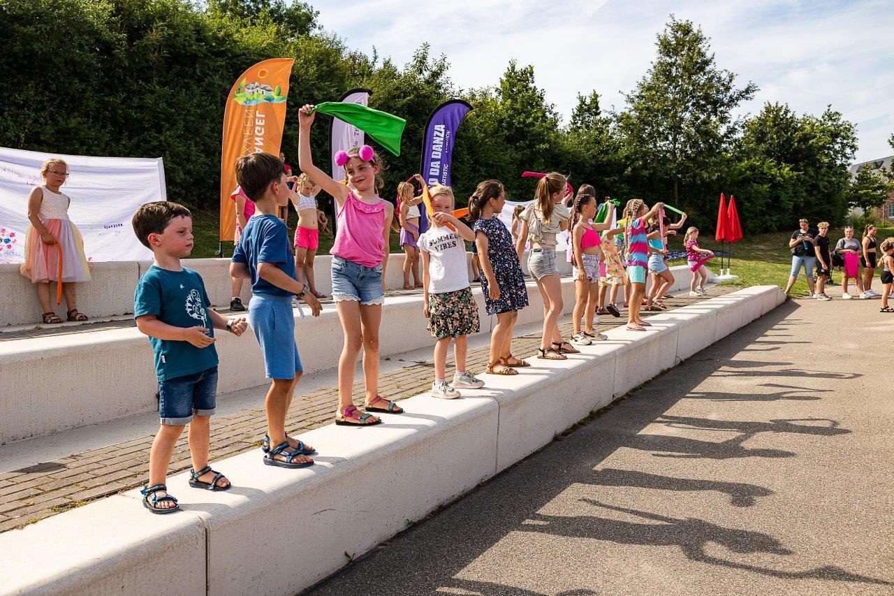 Dansend de zomer in - het optreden in het park